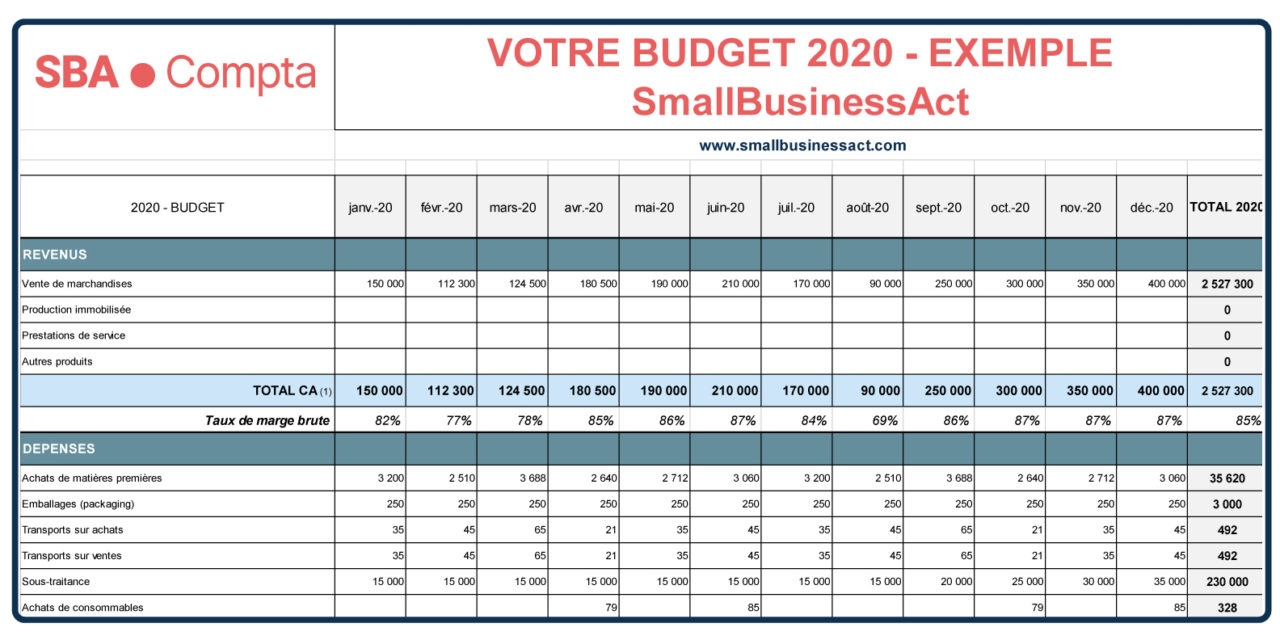business plan budget prévisionnel