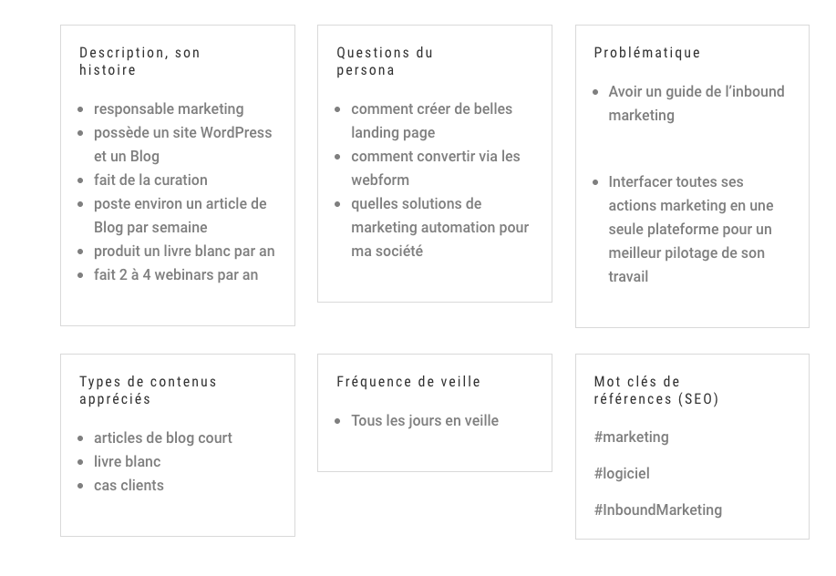 Buyer persona exemple :cibler votre client idéal