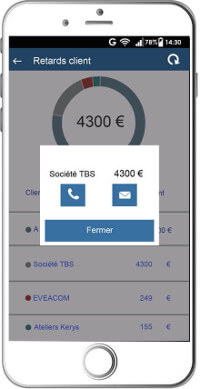 Relance créance client - Application SBA Compta